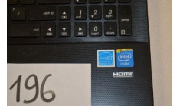 laptop ASUS X551M, Celeron N2815, 500Gb HD, zonder lader, met gebruikssporen, paswoord niet gekend, werking niet gekend
